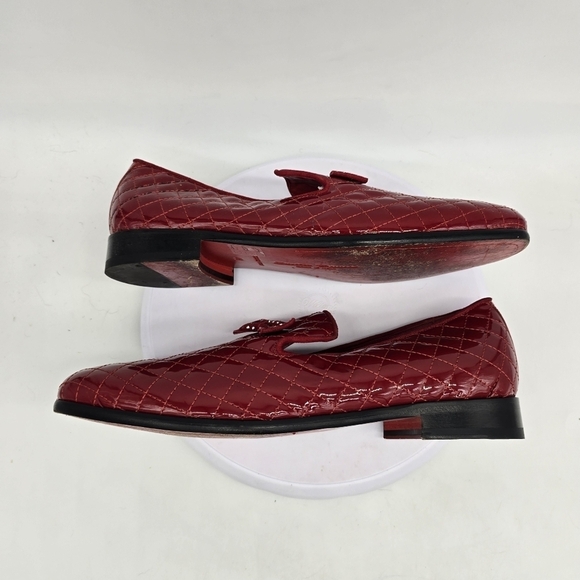 Emilio Franco Shoe Men\'s 12 / 46 Red Exotic Slip On Bowtie Loafers main image 9